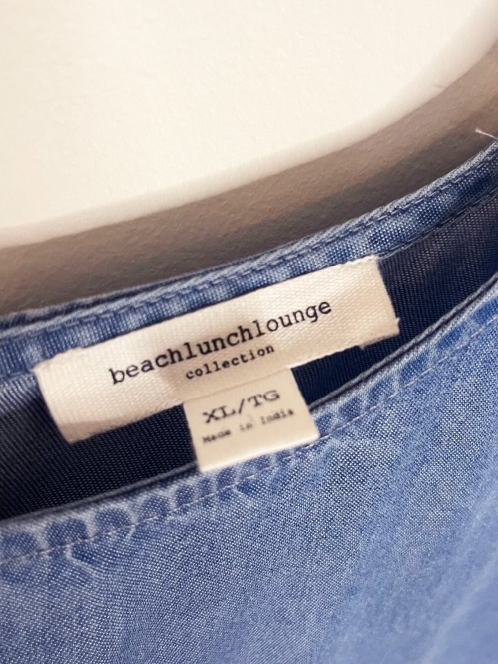 Beach Lunch Lounge Chambray Bell Sleeve Blouse Women’s XL Coastal Cowgirl - Picture 2 of 9